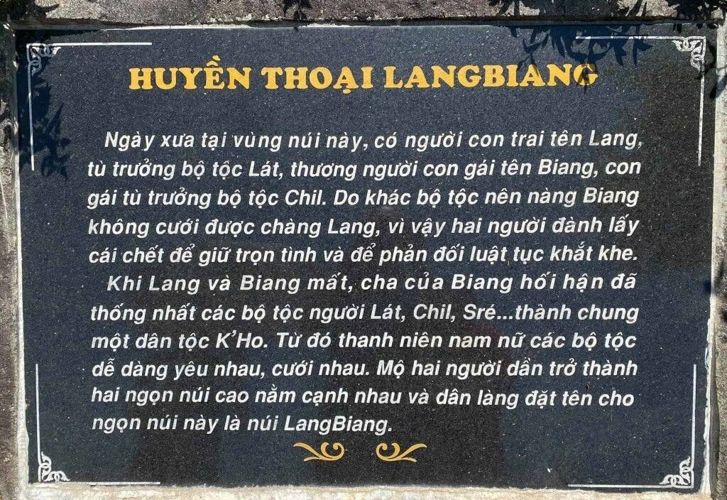 Câu chuyện huyền thoại về cái tên Langbiang – Nguồn: Thông tin Đà Lạt