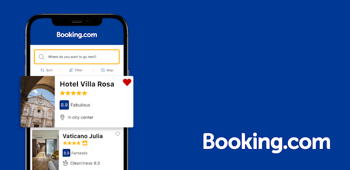 Booking.com là ứng dụng chọn điểm nghỉ hàng đầu – Nguồn: Google Play