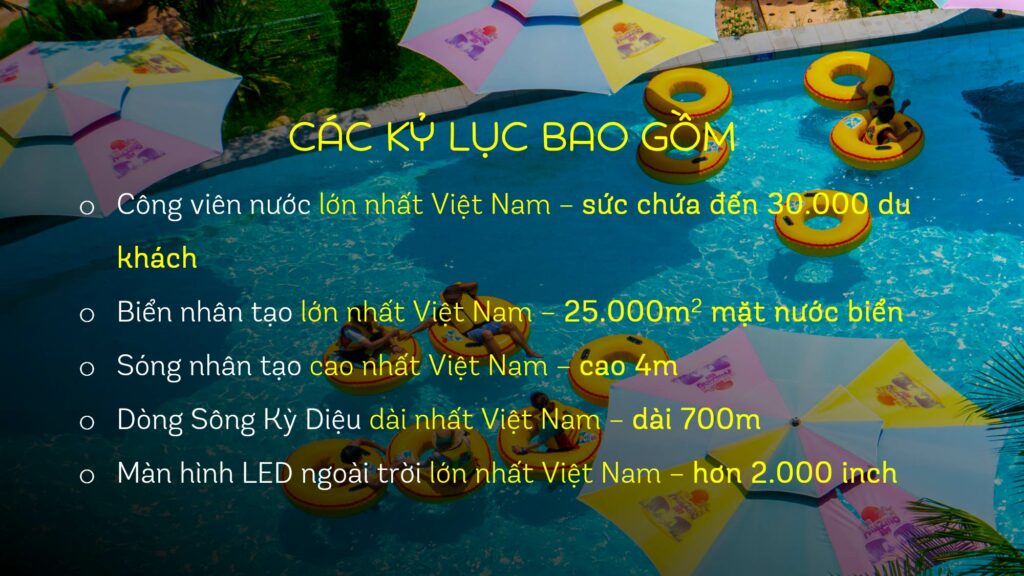 Những kỷ lục của siêu công viên nước lớn nhất Việt Nam hiện tại – Nguồn: The Amazing Bay