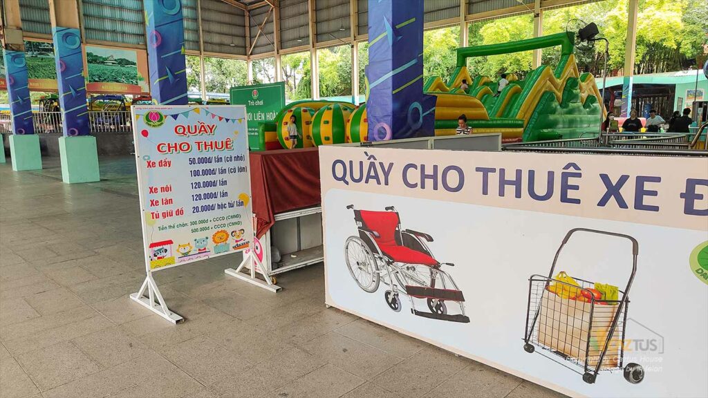 Quầy cho thuê đồ và giữ đồ 